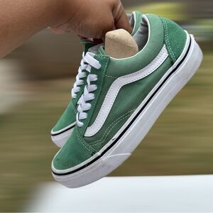 Vans Cream and Tan Sneakers